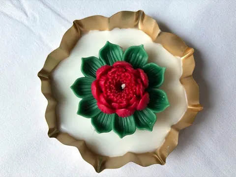 Lotus Urali 5.5 inch Ruby Red, by Ashanjali Apothecary